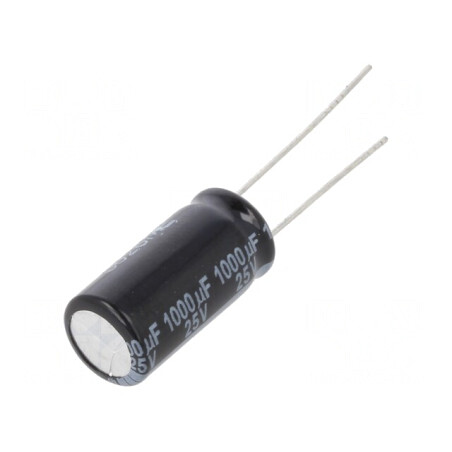Condensator electrolitic THT 1000uF 25V 10x20mm | Electronic-mag.ro | Componente Electronice