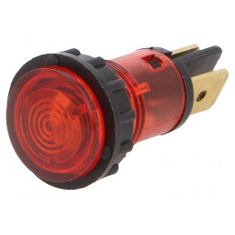 Lampă de control roșie 220V Ø12mm | Electronic-mag.ro | Componente Electronice