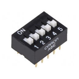 Comutator DIP-SWITCH 5 Secțiuni ON-OFF 24VDC | Electronic-mag.ro | Componente Electronice