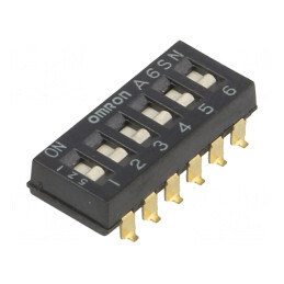 Comutator DIP-SWITCH 6 Secțiuni ON-OFF 24VDC | Electronic-mag.ro | Componente Electronice