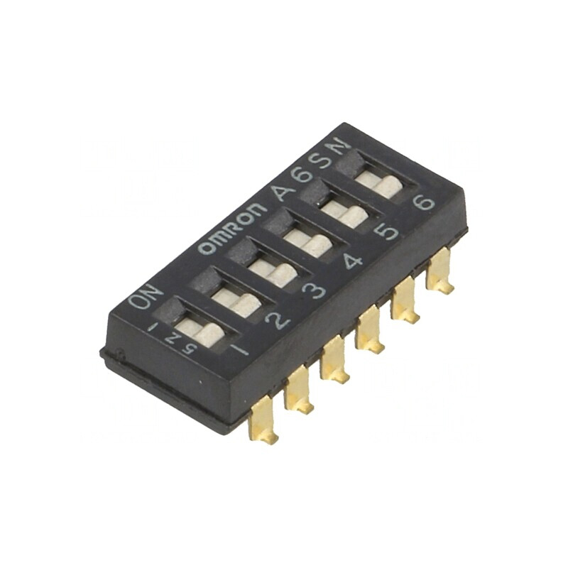 Comutator DIP-SWITCH 6 Secțiuni ON-OFF 24VDC | Electronic-mag.ro | Componente Electronice