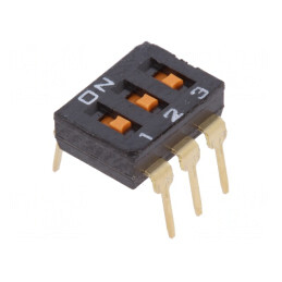 Comutator DIP-SWITCH 3 Secțiuni ON-OFF 24VDC | Electronic-mag.ro | Componente Electronice