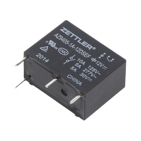 Releu Electromagnetic 12VDC 10A 5A/277VAC SPST-NO | Electronic-mag.ro | Componente Electronice
