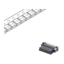 Conector PCB-PCB Mamă 16 PIN 1.27mm Termoplast | Electronic-mag.ro | Componente Electronice