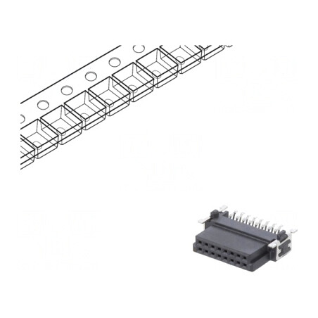 Conector PCB-PCB Mamă 16 PIN 1.27mm Termoplast | Electronic-mag.ro | Componente Electronice