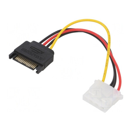 Cablu de Alimentare SATA Molex 0,15m | Electronic-mag.ro | Componente Electronice