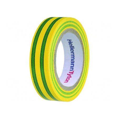 Bandă Electroizolantă 15mm x 10m Galben-Verde | Electronic-mag.ro | Componente Electronice