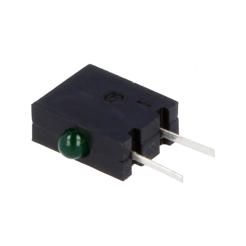 LED orizontală verde 1,8mm 20mA 40° | Electronic-mag.ro | Componente Electronice