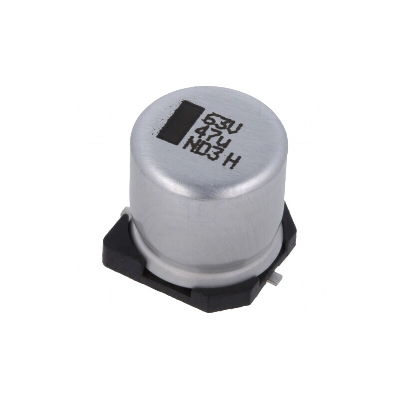 Condensator Electrolitic SMD 47uF 63V 10x10x10mm | Electronic-mag.ro | Componente Electronice