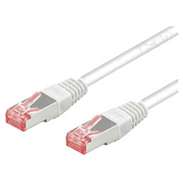 Patch Cord S/FTP Cat6 LSZH Alb 0.5m | Electronic-mag.ro | Componente Electronice