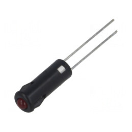 Lampă de control LED roșie Ø5,2mm IP40 pentru PCB | Electronic-mag.ro | Componente Electronice