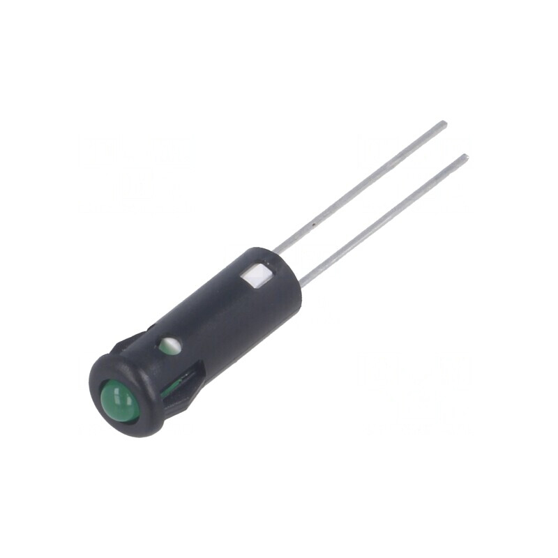 Lampa LED Verde Convex Ø5,2mm IP40 pentru PCB | Electronic-mag.ro | Componente Electronice