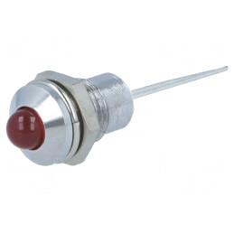 Lampă LED Roșie Convexă Ø8,2mm IP40 pentru PCB | Electronic-mag.ro | Componente Electronice