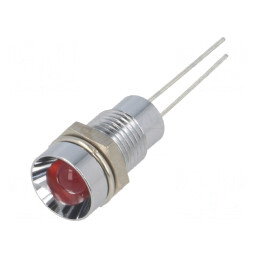 Lampă LED concavă roşie Ø8,2mm IP40 pentru PCB | Electronic-mag.ro | Componente Electronice