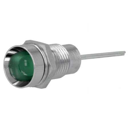 Lampă de control LED verde Ø8,2mm IP40 pentru PCB | Electronic-mag.ro | Componente Electronice