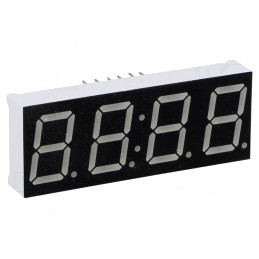 Afișaj LED 7 Segmente 14,2mm 4 Digiti Ambră | Electronic-mag.ro | Componente Electronice