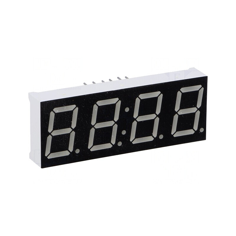 Afișaj LED 7 Segmente 14,2mm 4 Digiti Ambră | Electronic-mag.ro | Componente Electronice