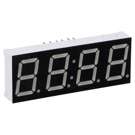 Afișaj LED 7 Segmente 14,2mm 4 Digiti Ambră | Electronic-mag.ro | Componente Electronice