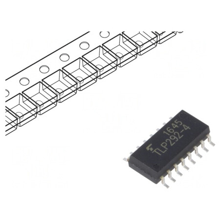 Optocuplor SMD 4 Canale Tranzistor 3,75kV 80V | Electronic-mag.ro | Componente Electronice
