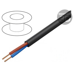 Cablu Electric Rotund 2x1.5mm Negru PVC 300V | Electronic-mag.ro | Componente Electronice