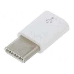 Adaptor USB C la Micro USB B Alb pentru Raspberry Pi 4 | Electronic-mag.ro | Componente Electronice