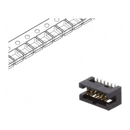 Soclu pini tată vertical 12 pini 1,27mm Minitek127 | Electronic-mag.ro | Componente Electronice