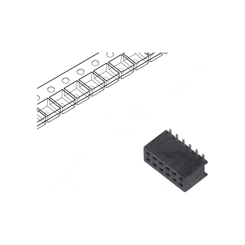 Soclu pini Minitek127 mamă 12 pini 1,27mm vertical | Electronic-mag.ro | Componente Electronice Soclu pini Minitek127 mamă 12 pini 1,27mm vertical | Electronic-mag.ro | Componente Electronice