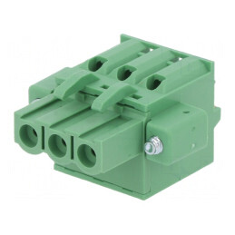 Regletă de conexiuni 5mm 3 piste drept mufă | Electronic-mag.ro | Componente Electronice