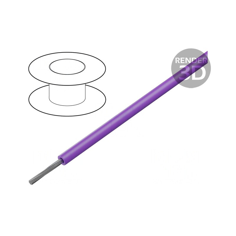 Cablu Litat Cu 26AWG TFE Violet 600V 30m Ecranat | Electronic-mag.ro | Componente Electronice