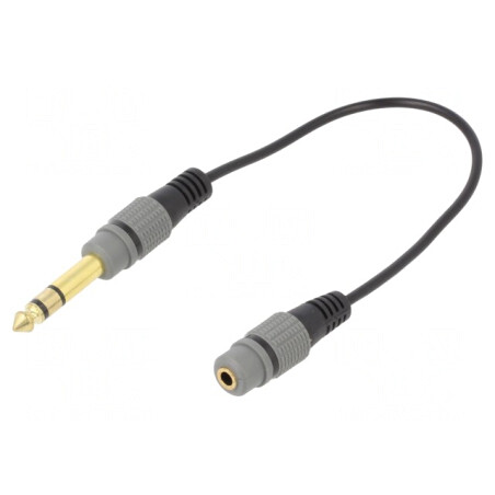 Adaptor Jack 3.5mm la Jack 6.3mm Aurit 0.2m | Electronic-mag.ro | Componente Electronice