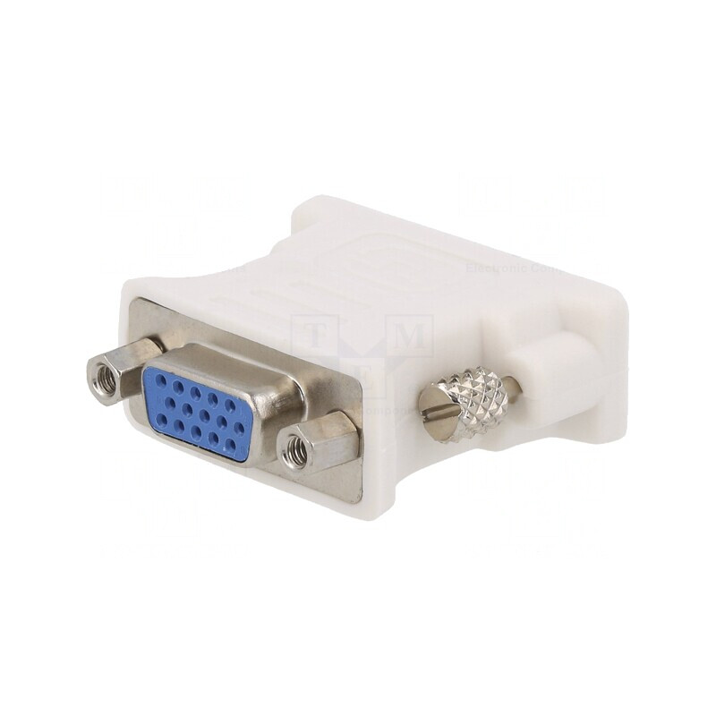 Convertor D-Sub 15pin HD la DVI-I Alb | Electronic-mag.ro | Componente Electronice