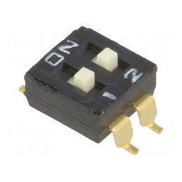 Comutator DIP-SWITCH 2 Secțiuni ON-OFF 0.025A 24VDC | Electronic-mag.ro | Componente Electronice