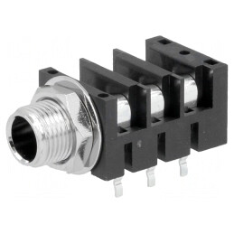 Soclu Jack 6.3mm Stereo cu Întrerupător Triplu | Electronic-mag.ro | Componente Electronice