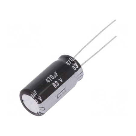 Condensator Electrolitic THT 470uF 63V 12.5x25mm | Electronic-mag.ro | Componente Electronice