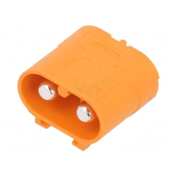 Soclu Alimentare DC LC 2 PIN PCB THT Portocaliu | Electronic-mag.ro | Componente Electronice