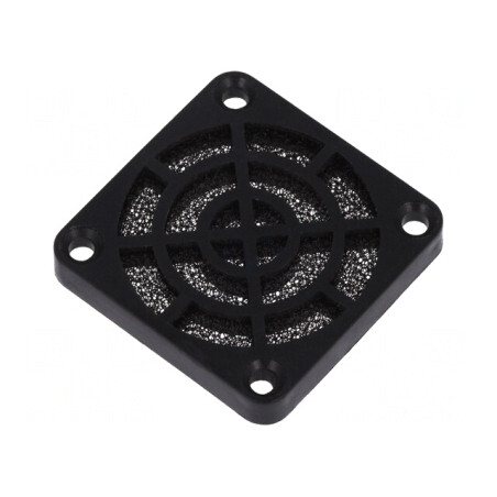 Protecție Plastic 40x40mm cu Șurub și Filtru 45ppi | Electronic-mag.ro | Componente Electronice