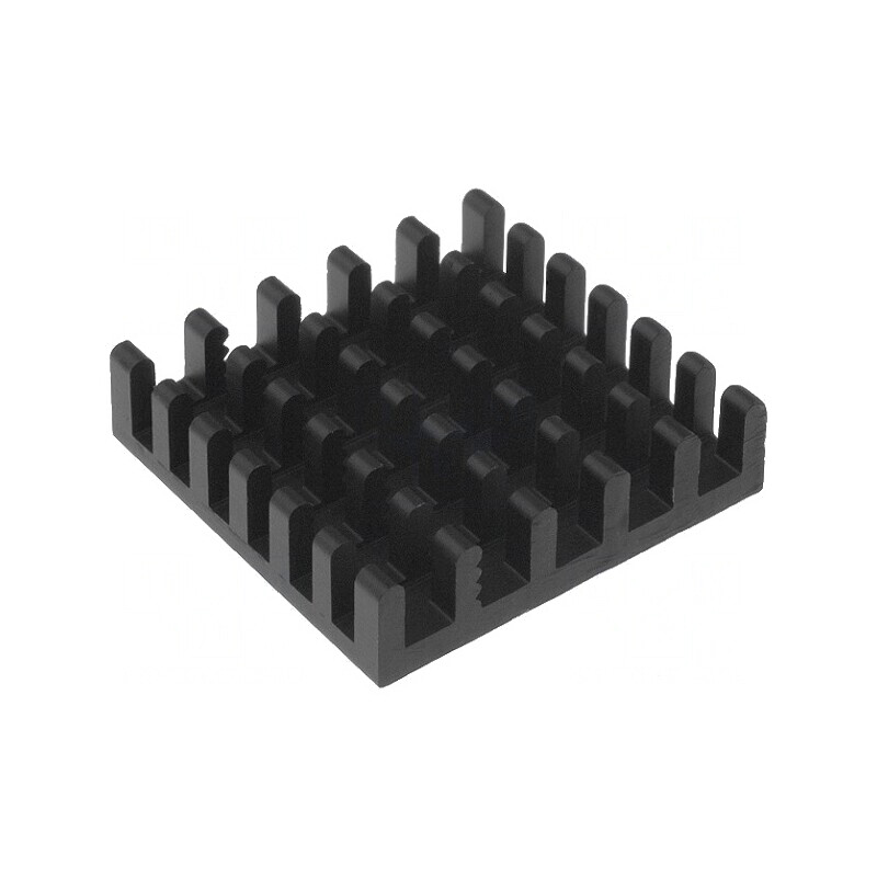 Radiator Aluminiu Negru 23x23x6mm | Electronic-mag.ro | Componente Electronice
