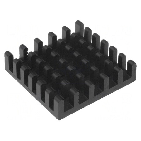 Radiator Aluminiu Negru 23x23x6mm | Electronic-mag.ro | Componente Electronice