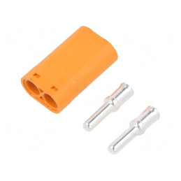 Mufă Alimentare DC LC 2 Pin Portocalie | Electronic-mag.ro | Componente Electronice