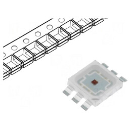 LED Roșu 120° 1W SMD