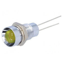 Lampă LED galbenă Ø8,2mm IP40 pentru PCB | Electronic-mag.ro | Componente Electronice