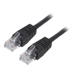 Patch cord UTP Cat5e Negru 3m | Electronic-mag.ro | Componente Electronice