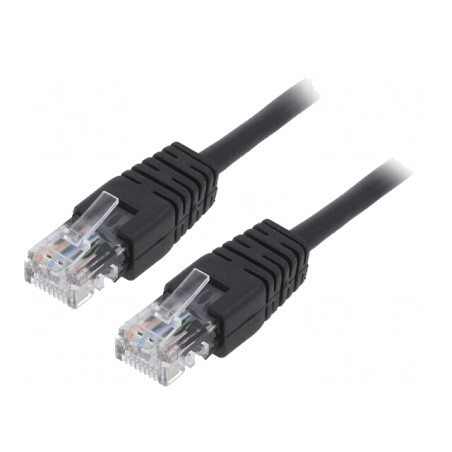 Patch cord UTP Cat5e Negru 3m | Electronic-mag.ro | Componente Electronice