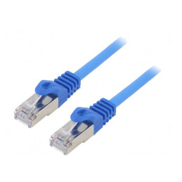 Patch Cord Ethernet Cat6 F/UTP Albastru 1m RJ45 | Electronic-mag.ro | Componente Electronice