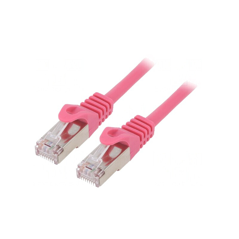 Cablu Patch F/UTP Cat6 Roz 1m RJ45 | Electronic-mag.ro | Componente Electronice