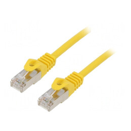 Patch Cord F/UTP Cat6 Galben 1m RJ45 | Electronic-mag.ro | Componente Electronice