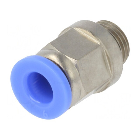 Racord Push-In 15 Bar Alamă Nichelată BLUELINE | Electronic-mag.ro | Componente Electronice