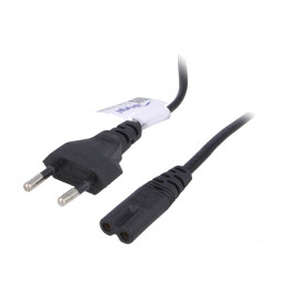 Cablu Alimentare 0,5m Negru CEE 7/16 la IEC C7 | Electronic-mag.ro | Componente Electronice