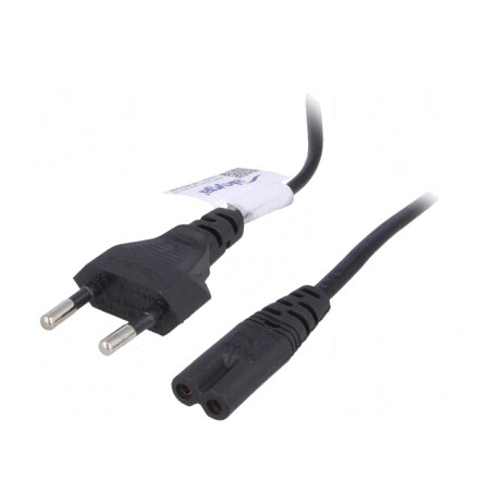 Cablu Alimentare 0,5m Negru CEE 7/16 la IEC C7 | Electronic-mag.ro | Componente Electronice