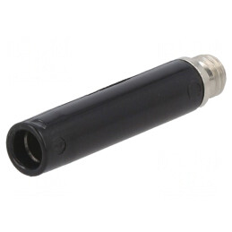 Soclu banană 4mm 32A negru nichelat cu izolație | Electronic-mag.ro | Componente Electronice